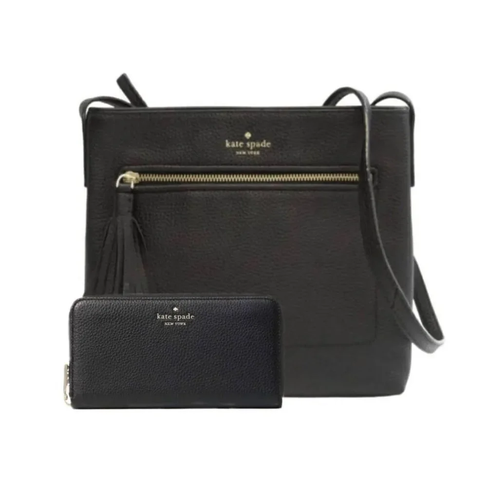 KATE SPADE Chester Street Dessi Pebbled Leather Crossbody And Wallet Set